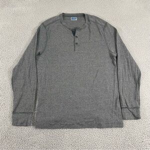 J.Crew Shirt Men XL Gray Long Sleeve Henley